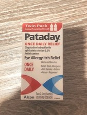 Pataday Allergy Relief Original Strength Eye Drop Twin Box Exp 09/2026