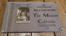 Antique Views Of The California Missions Postcard Album - Souvenir Publishing Co