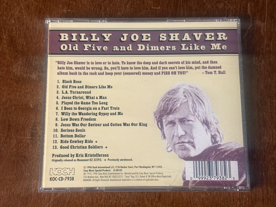 Old Five and Dimers Like Me by Billy Joe Shaver (CD, Nov-1996, Koch (USA)) Foto 2 de 3