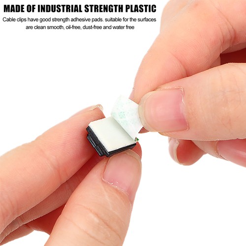 100 Pcs Wiring Button Travel Wire Holders for Cables Cord Organizers - Afbeelding 8 van 12