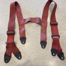 Firefighter Suspenders Red Style Turnout Pants H Style