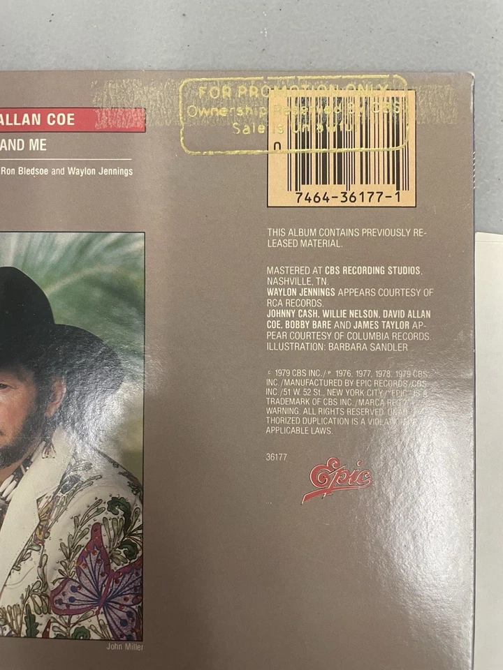 Banded Together 1979 Vinyl White Label PROMO Album W Cash Paycheck Coe Nelson ++ - Image 3 of 4