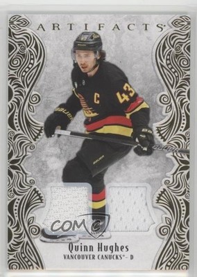 2025-26 Upper Deck Artifacts Gold Materials 75/299 Quinn Hughes #61 av1