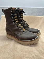 Frank’s Boots Rainier Natural Waxed Flesh Sierra Sole 8E Nicks Style Wesco 