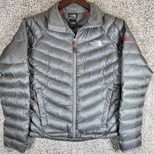 The North Face Summit Series 800 Down Puffer Jacket Womens S Gray Pertex Read