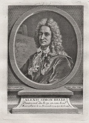 Alexis Simon Belle Maler peintre painter Portrait gravure Kupferstich engraving