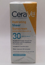 3PK CeraVe Hydrating Sheer Sunscreen SPF 30 3Fl Oz EACH Exp: 2/28 New  Sealed