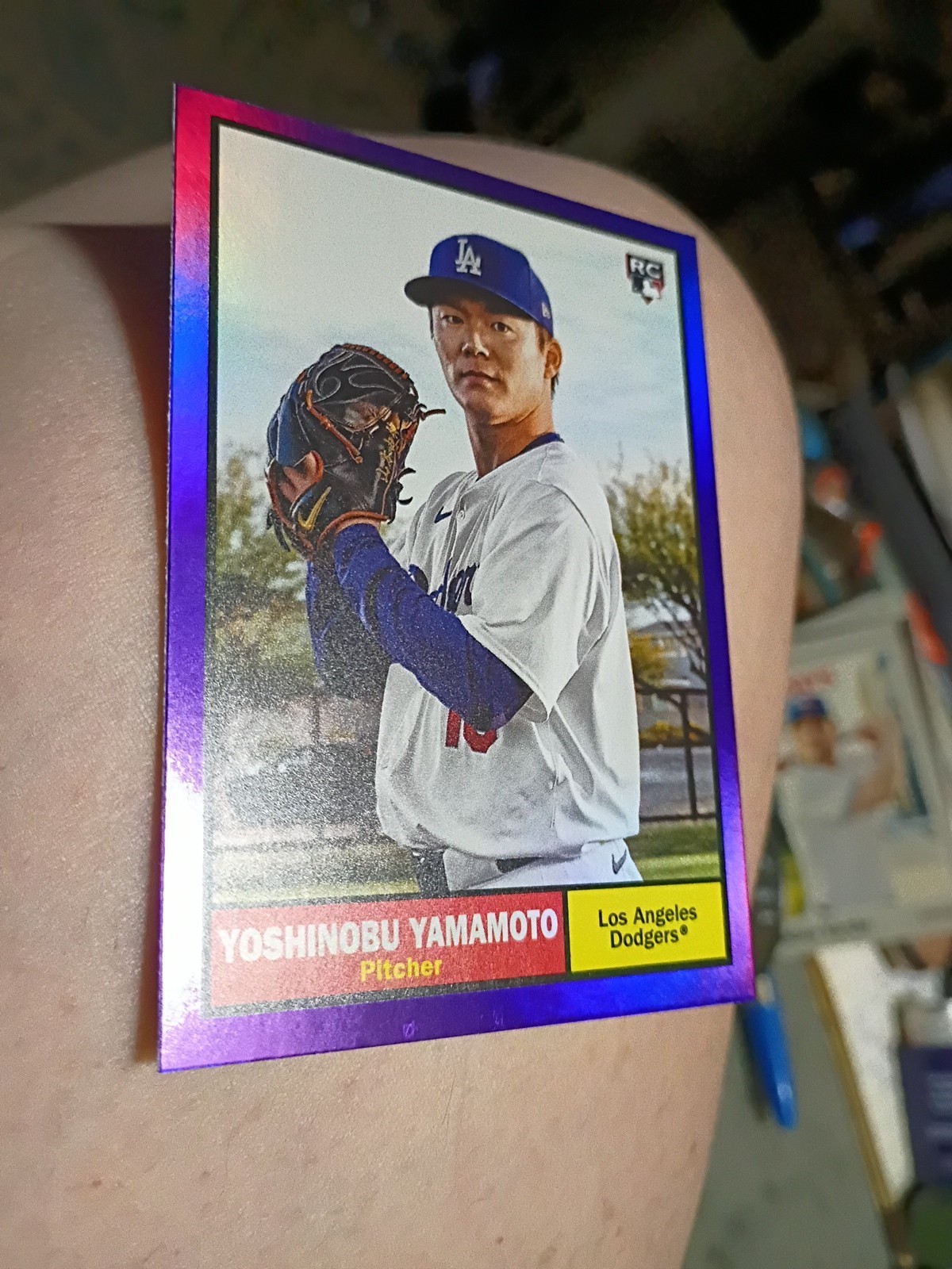 2024 Topps Archives - Yoshinobu Yamamoto Purple Foil Exclusive #61 LA Dodgers SP
