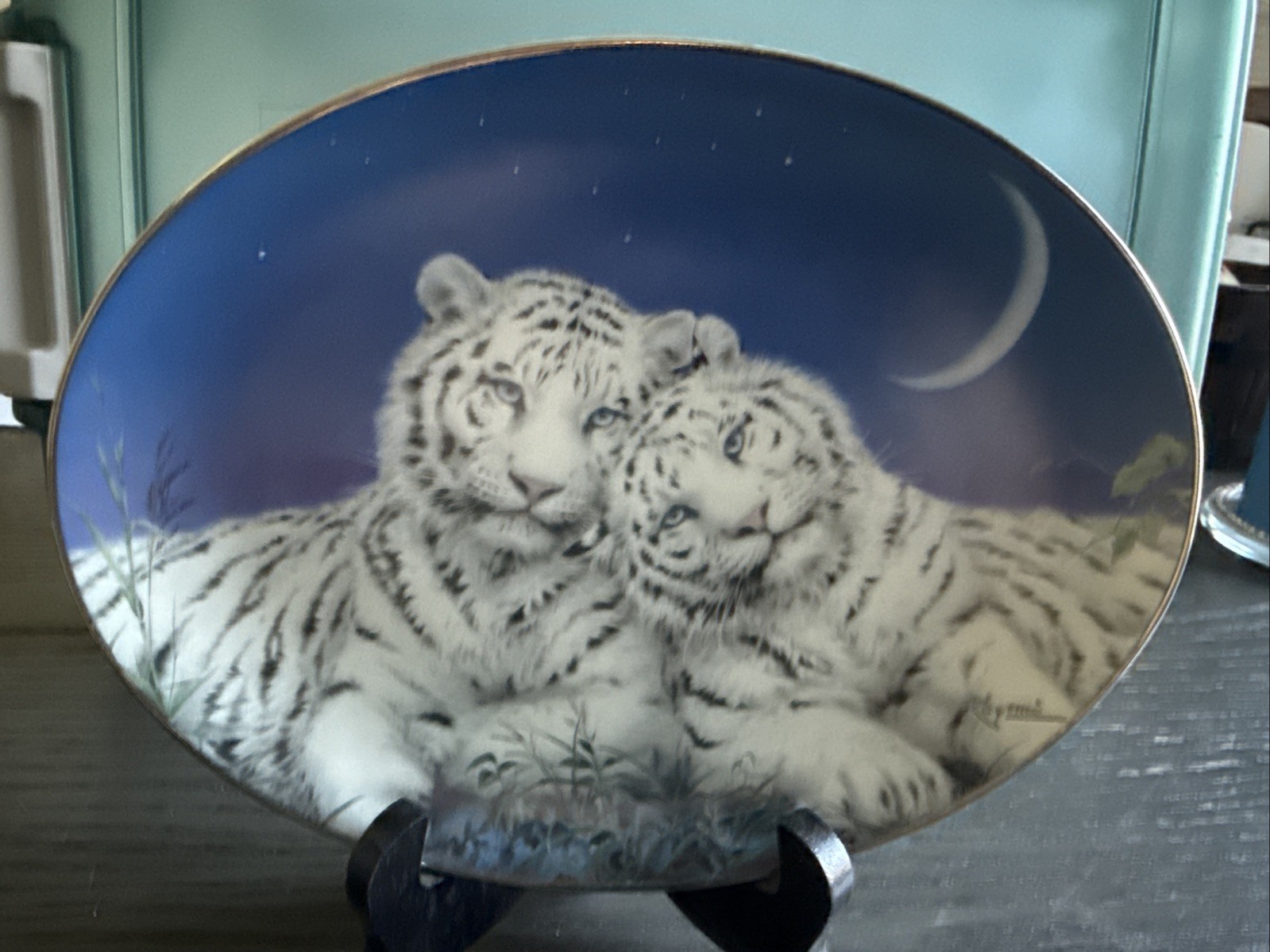 The Bradford Exchange Eyes For You/Wild Hearts Plate #6545A 1997