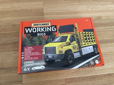 Matchbox Working Rigs 4er Set Baufahrzeuge GMC Kran Betonmischer Neu OVP