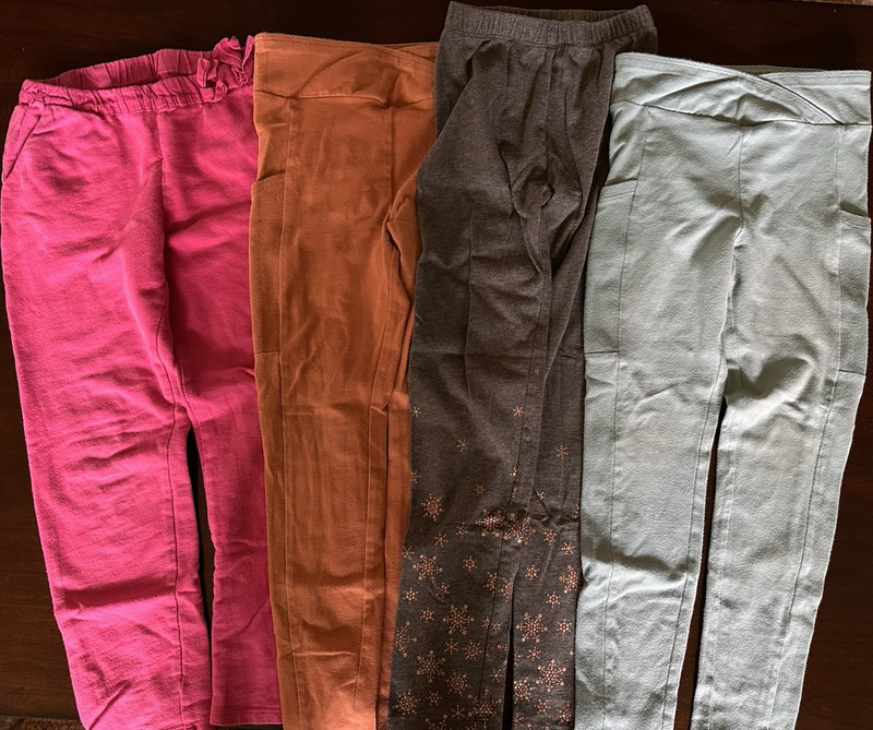 Gap Kids Girls Leggings Lot of 4 Size 6 Solid Ankle Multicolor