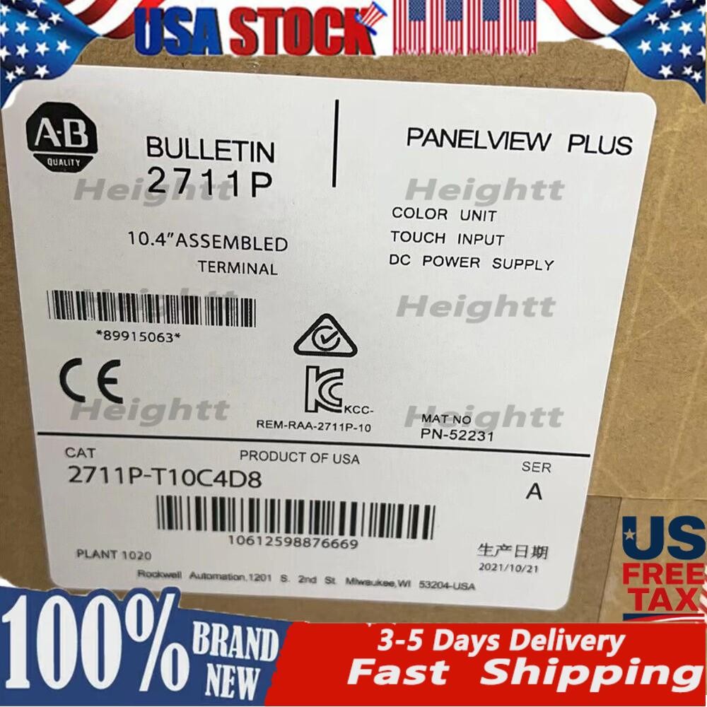 Allen-Bradley 2711P-T10C4D8 Panelview Pl Assembeled Terminal US Free Tax