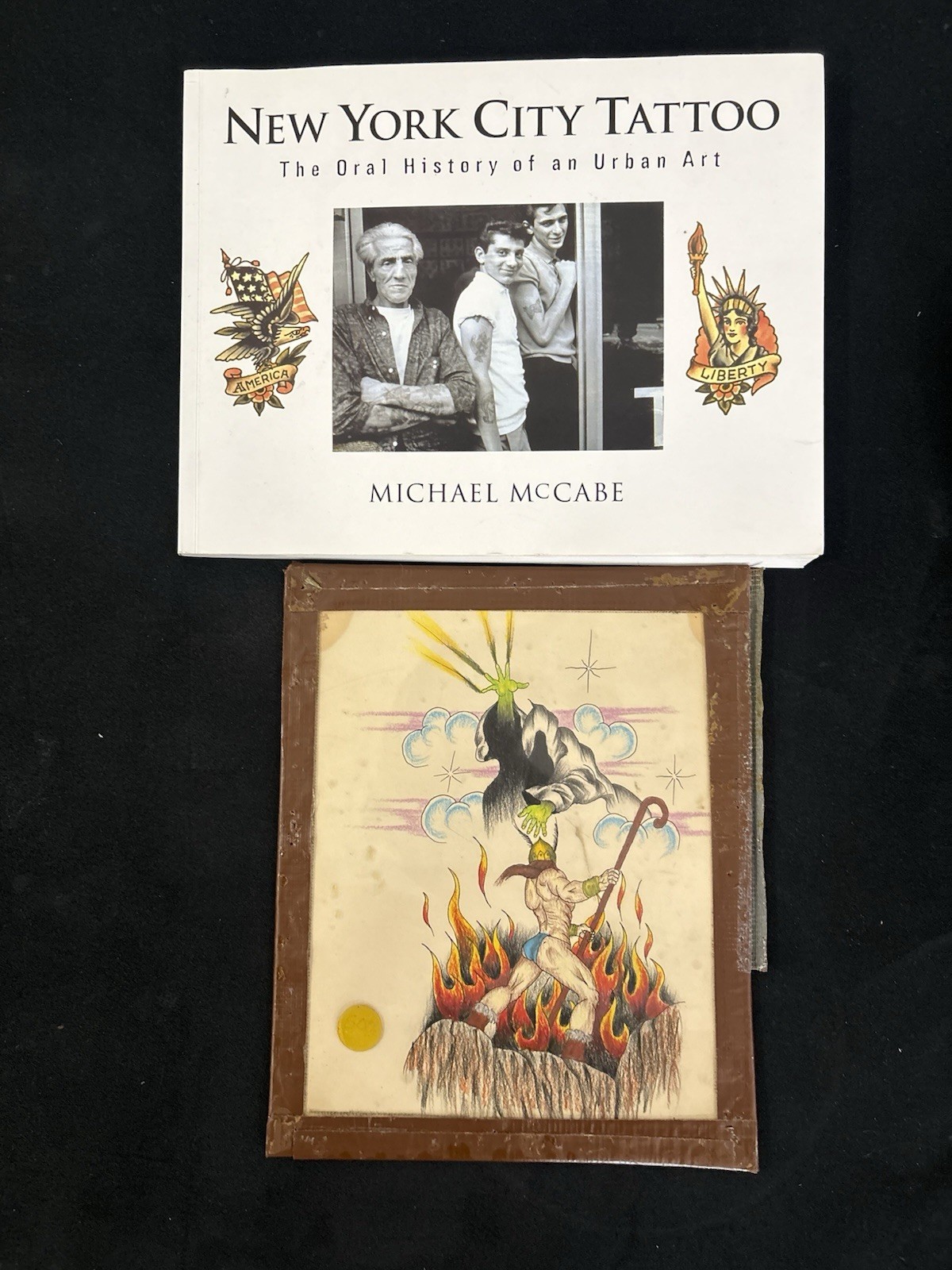 Original Tattoo Flash From Moscowitz S&W Shop Featured In NYC tattoo Book Rare