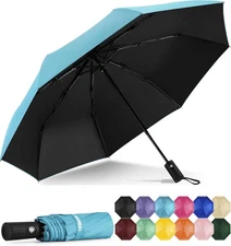 Yoobure Windproof Travel Umbrella Auto Open Folding UV Protection Compact