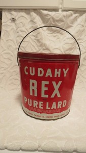 Cudahy Rex 16 lb Pure Lard Can
