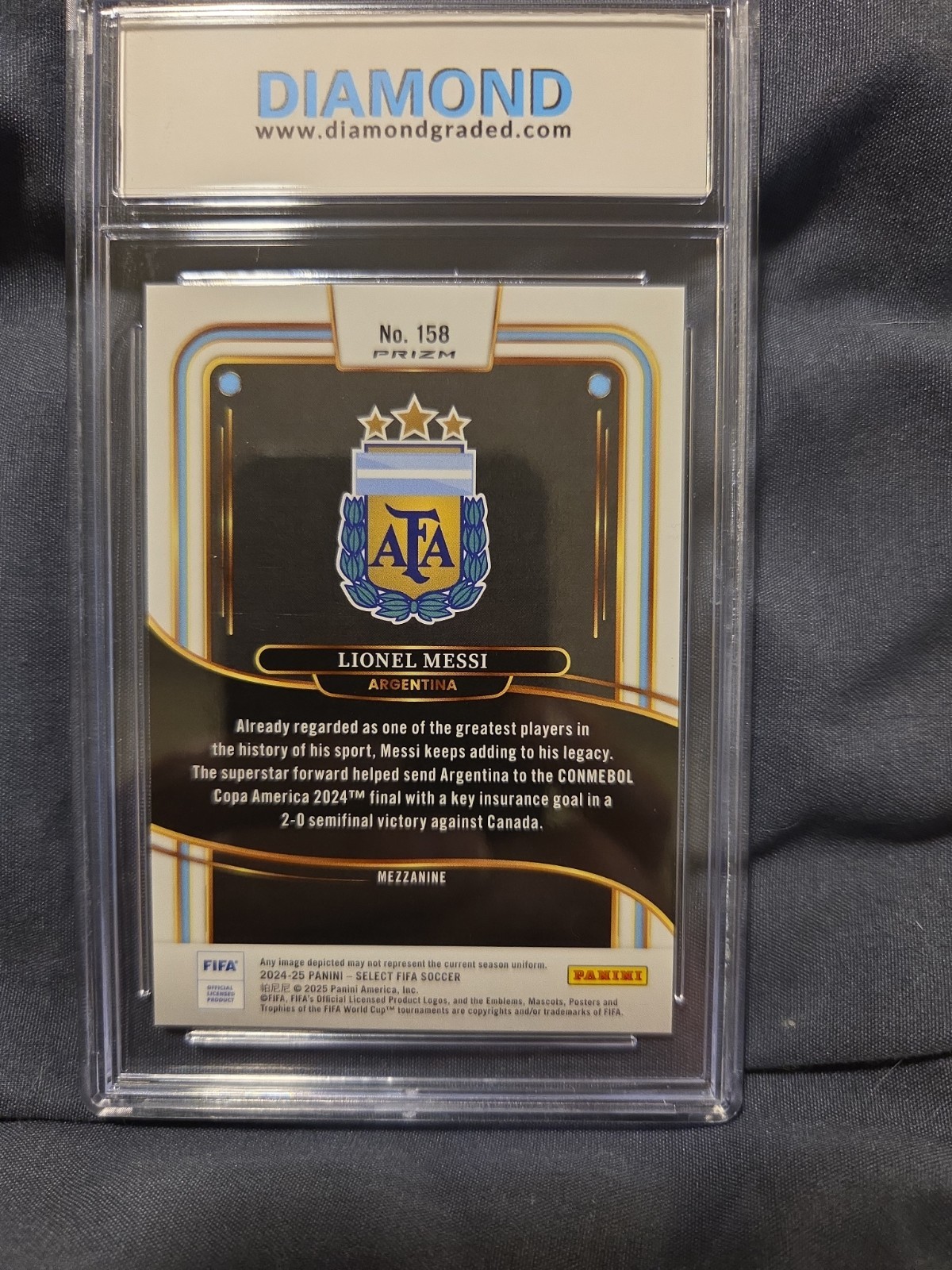 2024-25 Panini Select Soccer #158 Silver Ice Prizm Lionel Messi Gem Mint 10 view 5