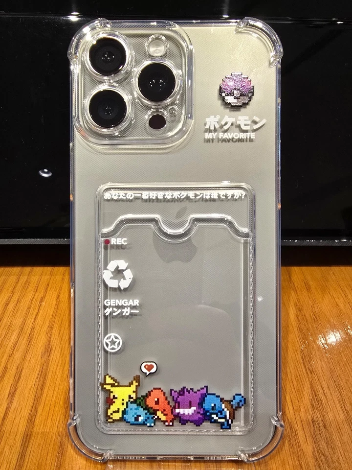 Pokemon Custom Kanto iPhone Case for iPhone 13, 14, 15, 16 Pro Max w/ Card Slot - Image 2 of 4