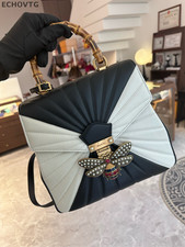 Gucci Bamboo Margaret Bee Panda Color Backpack Women
