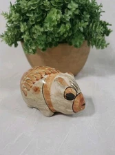 Vintage Small Bear Figurine Tonala Pottery Mexico Rare