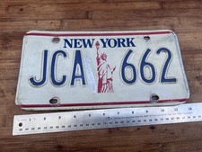 License Plate Vintage Car Plate Tag New York Passenger Statue of Liberty