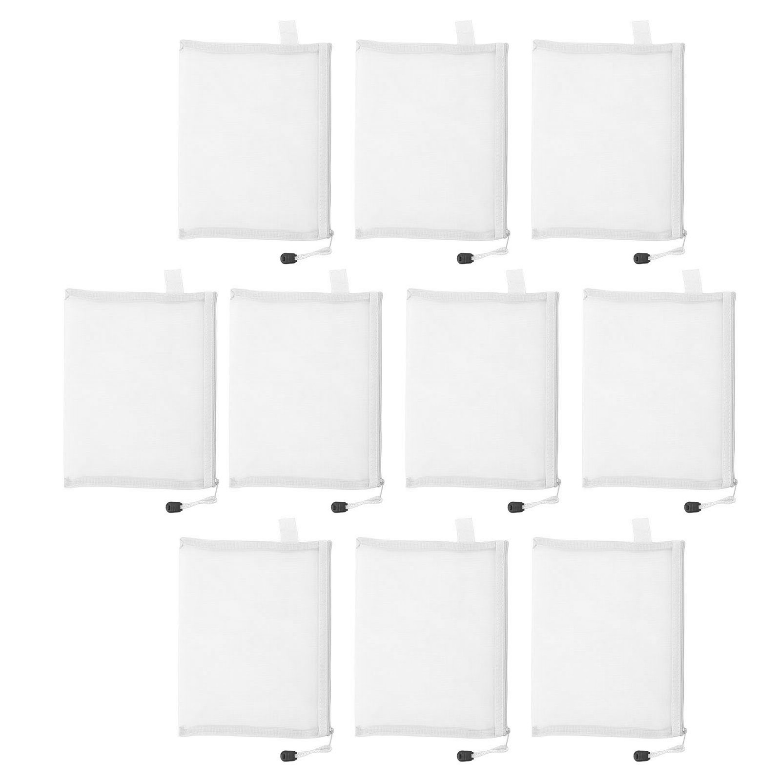 10PCS Zipper Documents Pouch Waterproof Tear Resistant A5 Paper Size Document Or