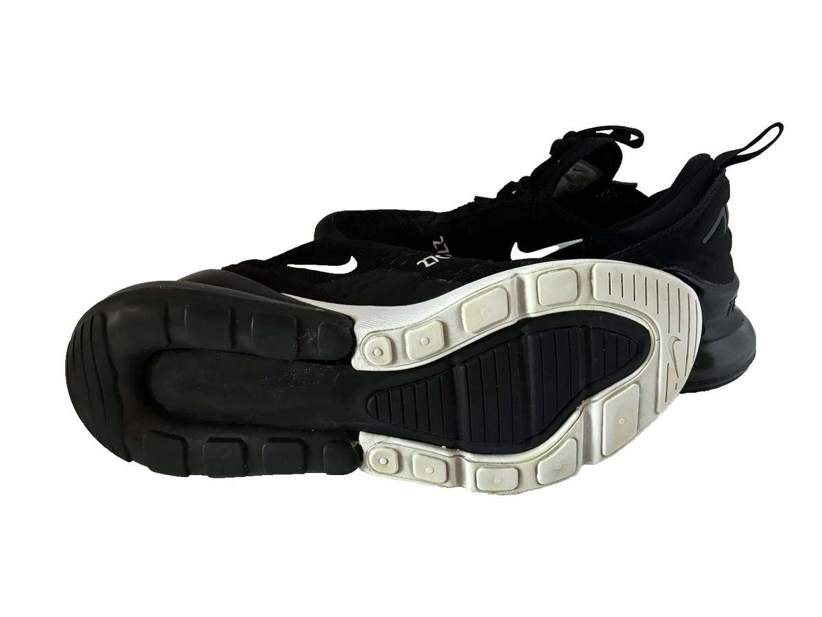 🔥 Nike Air Max 270/Black Running Shoes /US Woman's 10/Men's 8.5