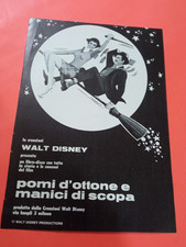 PUBBLICITA 1972 WALT DISNEY LIBRO-DISCO FILM POMI D'OTTONE E MANICI DI SCOPA