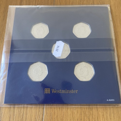 2019 The Pantomime Coin Collection Set 5x 50p Fifty Pence Coins SEALED (26412) - Picture 2 of 4