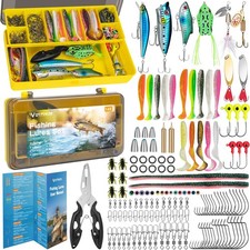 Kit scatola attrezzi esche da pesca con esche, cucchiai, ami e pesi - Bass Gea