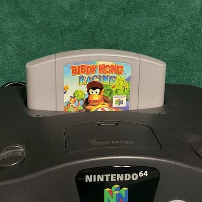 ダックスページ Nintendo 64 NUS-001 Black Console Bundle w/ Controller & Diddy