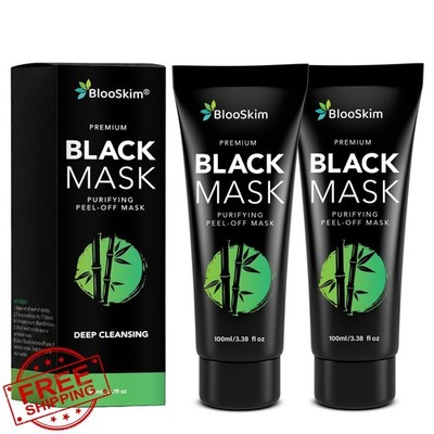 Blooskim Black Charcoal Peel Off Face Mask Oily Skin 2.8 oz 2 Packs