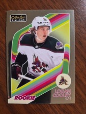 2023-24 O-Pee-Chee Platinum Logan Cooley  #R-70 Retro Rainbow Rookie, Mammoth
