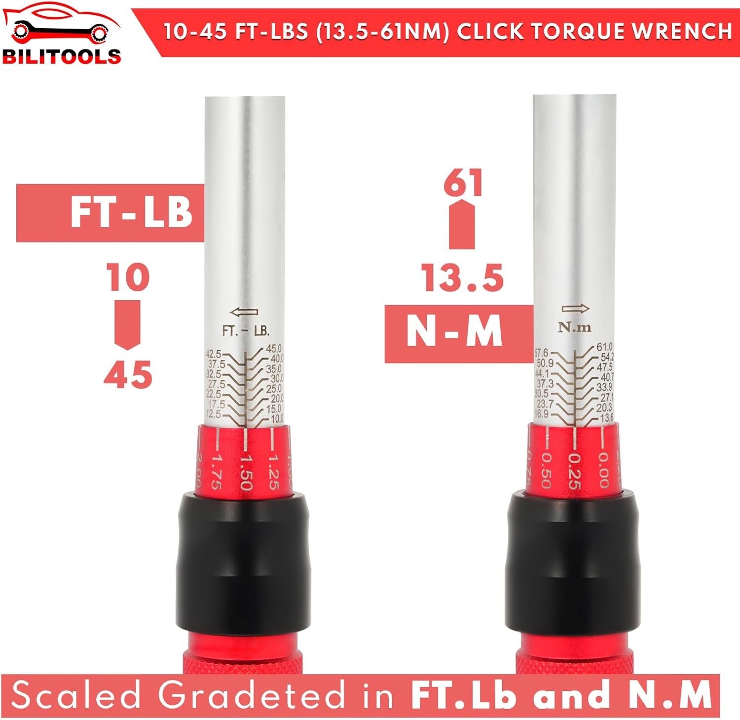 BILITOOLS 9-Piece 9pc（9/16, 5/8, 3/4, 13/16, 14mm, 16mm, 18mm), Chrome 