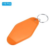 Bright Orange Vintage Motel Keychain  16 Pack Blank Hotel Keychains Key Tag 