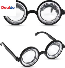 Thick Lens Nerd Costume Glasses Small Black 5.5X2.1