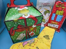 2025 McDONALD'S Grinch Socks Christmas Adult Happy Meal Yellow Socks with Box