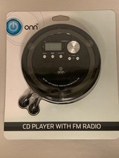 Onn Portable CD Player with FM Radio Earbuds Anti-Shock 2014 New in Package