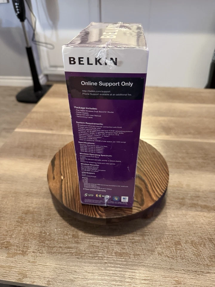 Belkin F7D8302 Play N600 300 Mbps 1-Port 10/100 Wireless N Router NEW & SEALED! - Image 2 of 4