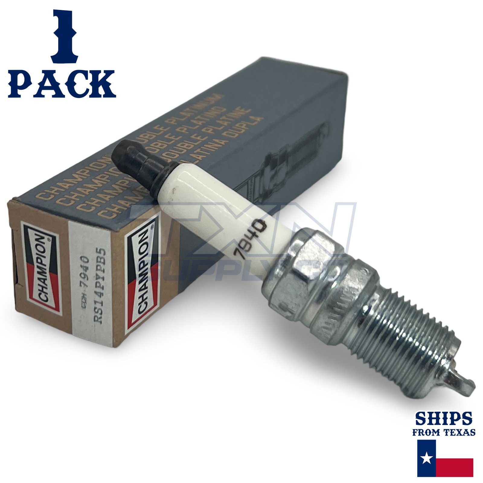 Champion 7940 Double Platinum Spark Plugs RS14PYPB5 - 1 Pack