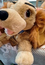 Lady and the Tramp Dog Lady Plush 12 Disney Stuffed Animal Collar And Name Tag