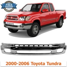 New Front Bumper Face Bar Chrome Steel Oe Replacement For 2000-06 Toyota Tundra