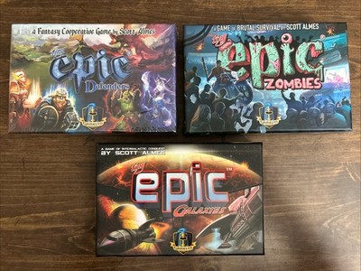 Lot of 3 Tiny Epic Games COMPLETE Defenders Zombies Galaxies - One Still Sealed