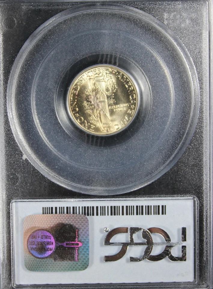 1929MS66FB Mercury Dime, CAC, PCGS 3639812 - Image 4 of 4
