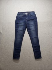 Venus Women Denim Jeans 12R Blue Zip Button 5 Pockets Mid Rise Stretched Casual