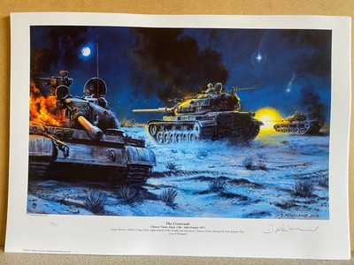 No 2 Ltd ed Yom Kippur War military art print Major Brom's M60A1