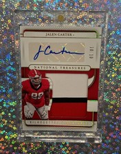 2023 Jalen Carter Panini National Treasures Silhouettes Signatures Gold /10 RC