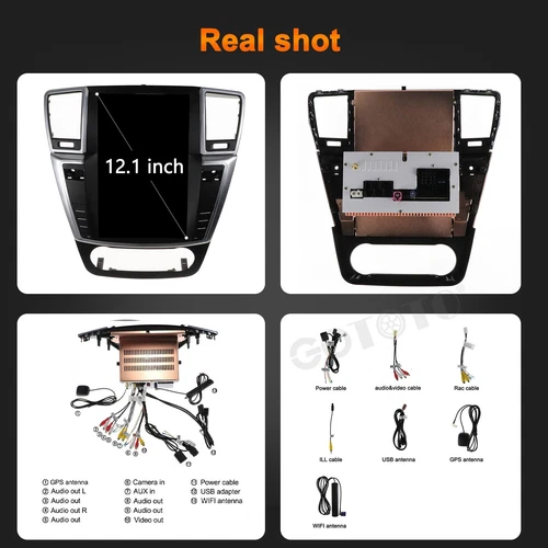 For Mercedes-Benz ML GL W164 X164 2012-2016 Car Radio Tesla screen 2Din Stereo - Picture 8 of 10