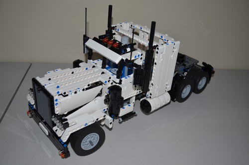 new lego technic white 8285 custom truck 18-1/2 inches long