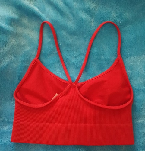 Idea USA Red One Size Dance Cheer Gymnastic Bra Top - Picture 4 of 5