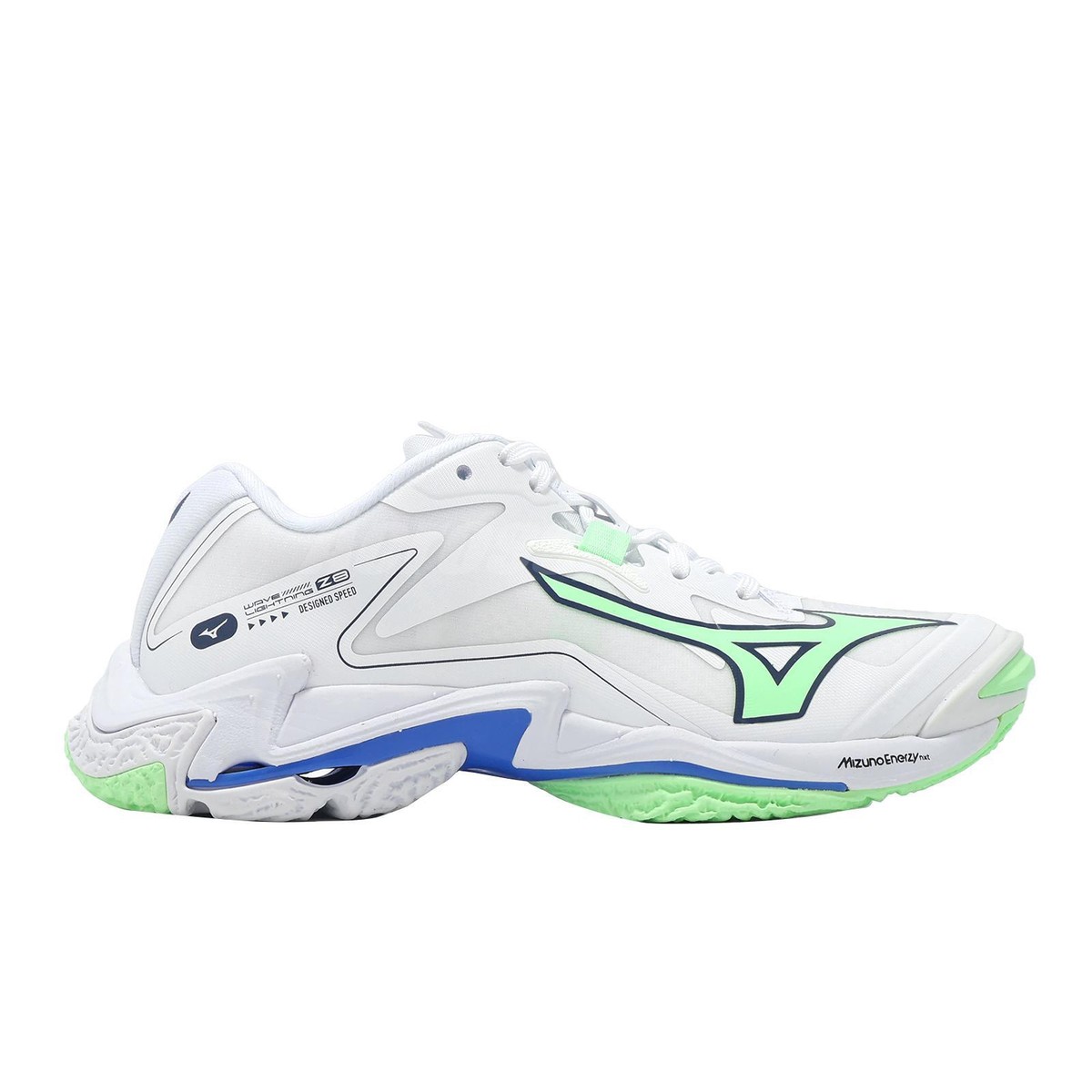 MIZUNO テント Mizuno Wave Lightning Z8 Wide White Green Men Unisex Volleyball